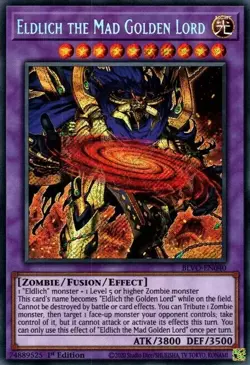 Yugioh Eldlich The Mad Golden Lord BLVO-EN040 Secret Rare 1st Edition Mint/NM X1 - Image 1