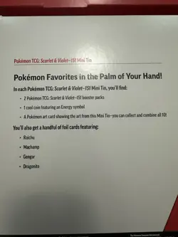 Pokemon 151 4 Mini Tins + 4 Promo Cards Bundle Sam’s Club - Image 4