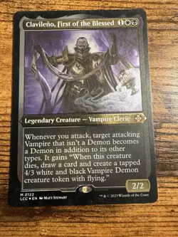 MTG Magic The Gathering Thick Stock Card! Clavileno First of the Blessed Foil - Image 1