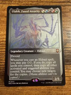 MTG Magic The Gathering Thick Stock Card! Ulalek Fused Atrocity Mythic Foil! - Image 1