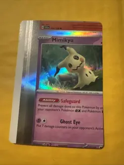Pokemon Card - Error Miscut NFC Mimikyu Trick or Trade 037/091 Holo Rare - Image 1