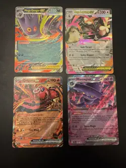 Pokemon Phantasmal Flames Mega EX 4 card Lot Gengar,, Lopunny, etc. - Image 1