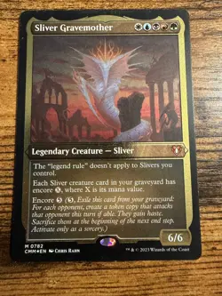 MTG Magic The Gathering Thick Stock Card! Sliver Gravemother Mythic Foil! - Image 1