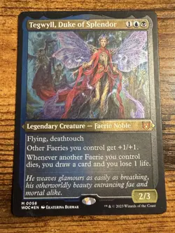 MTG Magic The Gathering Thick Stock Card! Tegwyll Duke of Splendor Mythic Foil! - Image 1