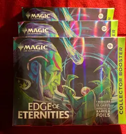 (3) Magic The Gathering Edge of Eternities Collector Booster Box, Factory Sealed - Image 1