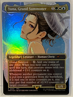 MTG Yuna, Grand Summoner (Borderless) - WPN & Gateway Promo (WPN) #1 Foil NM - Image 1