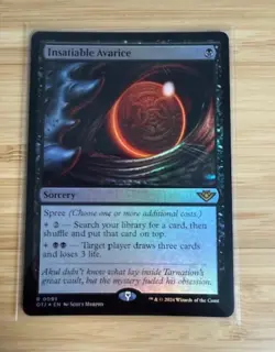 Magic the Gathering Insatiable Avarice Outlaws of Thunder Junction Foil NM fresh - Image 1