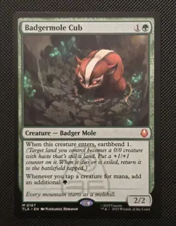 MTG - Badgermole Cub, Avatar the Last Airbender, Non-Foil, NM+ #0167 - Image 1