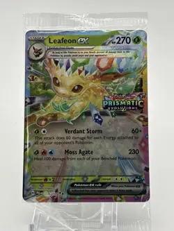 Leafeon ex 6/131 Stamped Pokemon TCG Prismatic Evolutions Promo SEALED - Image 1