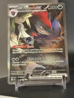 Pokemon N's Zoroark Ex 185/159 Journey Together Holo Special Illustration Rare - Image 3