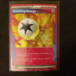 2024 Pokemon Surging Sparks Enriching Energy Ace Spec Rare 191/191 - Image 1