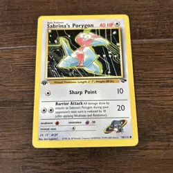 Sabrina's Porygon 1st Edition Stamp Gym Challenge Pokemon Vintage #98/132 - Image 1