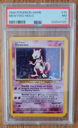 Mewtwo 010/102 - PSA Grade 7 - Pokemon TCG Base Set Unlimited Holo 10/102 - Image 1
