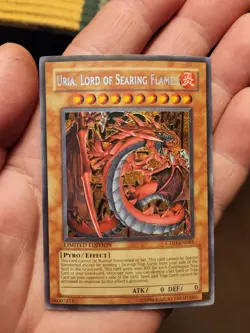 Yugioh Uria, Lord of Searing Flames CT03-EN005 Secret Rare Limited Edition MP - Image 1