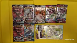 Pokemon TCG Chilling Reign Fusion Strike Battle Styles Card Packs Bundle - Image 1