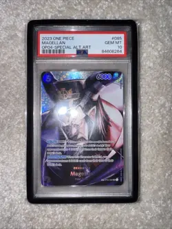 PSA 10 One Piece TCG English OP02-085 SP CARD Magellan (Parallel) OP04 Alt Art - Image 1