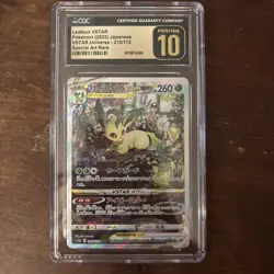 CGC 10 Pristine Leafeon VSTAR 210/172 SAR VSTAR Universe s12a Pokemon Card - Image 1