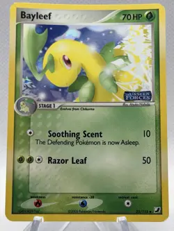 Bayleef 35/115 Reverse Holo EX Unseen Forces Stamped Pokemon Card 2005 NM - Image 1