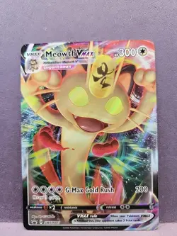 Meowth VMAX Full Art Holo 2020 Pokemon Card - Image 1