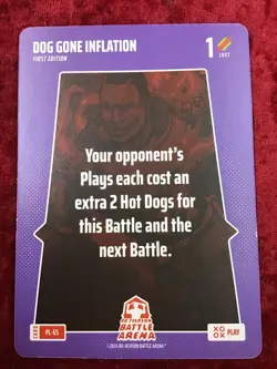 BO JACKSON BATTLE ARENA CARD ~ "DOG GONE INFLATION ~ 1 COST ~ #PL-65 - Image 1