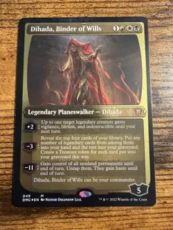 MTG Magic The Gathering Thick Stock Card! Dihada Mythic Foil! - Image 1