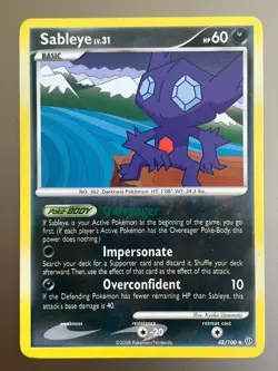 Sableye #48 Stormfront Non Holo Uncommon Pokemon Card 2008 LP/MP - Image 1