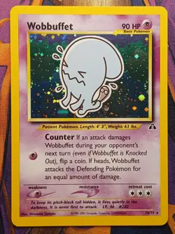 Wobbuffet - 16/75 - Neo Discovery - Holo Rare - NM/LP - Pokemon TCG Card - Image 1