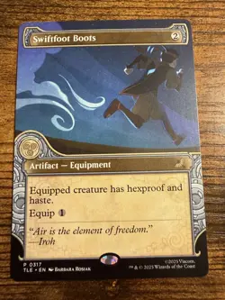 MTG Magic The Gathering Avatar Commander Promo Swiftfoot Boots Eternal Rare! - Image 1