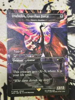 Final Fantasy X MTG Diabolos Guardian Force (Death's Shadow) Top8 WPNStamp Promo - Image 1