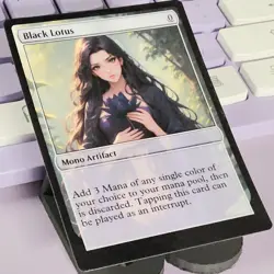 Black Waifu Lotus Anime Waifu For EDH And Playtest - Image 2