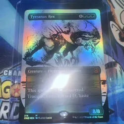 MTG Tyrranax Rex SHOWCASE FOIL Phyrexia: All Will Be One 314 NM - Image 1