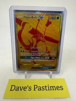 Pokemon TCG Hidden Fates Tapu Bulu GX SV91/SV94 Gold Shiny Vault NM P1 - Image 1