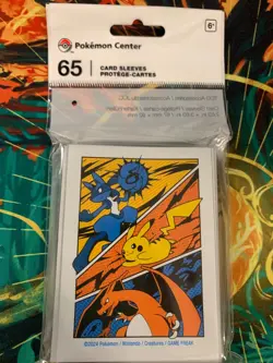 Pokemon Center Official Sleeves + Deck Box Set Battle Star Comic Pikachu - New - Image 3