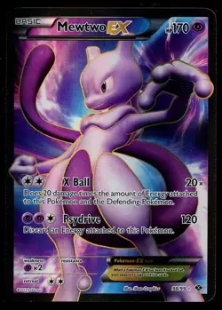 Pokemon Mewtwo EX 98/99 Black & White Next Destinies Full Art Ultra Rare MP - Image 1