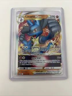 Pokemon TCG Lucario VSTAR SWSH214 Miscut Error - Image 1