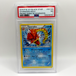 PSA 7 2016 POKEMON XY BLACK STAR PROMO BRILLANTE MEGA GYARADOS #XY109 GYARADOS-HOLO - Image 1