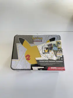 Pokemon TCG Celebrations 25th Anniversary Collectors Chest Lunch Box Tin Sealed 820650809415 - Image 1