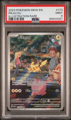 PSA 9 Pikachu Illustration Rare Pokemon 151 173/165 English IR - Image 1