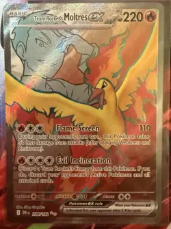 Team Rockets Moltres EX 208/182 Sv10: Destined Rivals NM Condition Pokemon TCG - Image 1
