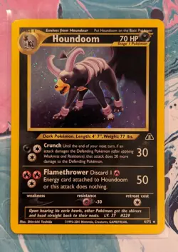 Pokemon TCG Neo Discovery - Houndoom 4/75 Holo -Never played - Image 2