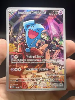 Pokemon Center Stamped Promo Destined Rivals Team Rocket’s Wobbuffet 203 NM - Image 3