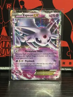 2016 Pokemon XY BREAKpoint 52/122 Espeon EX LP - Image 1