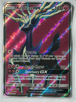 Xerneas GX FULL ART ULTRA RARE 126/131 Pokemon SM Forbidden Light TCG Holo 2018 - Image 1