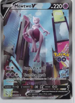 Mewtwo V (Alternate Full Art) 072/078 Pokemon GO Holo - Image 1