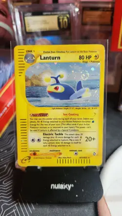 Lanturn H15/H32 Aquapolis E Series 2003 Pokemon Card Holo BIG SWIRL - Image 2