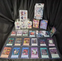 Yu Gi Oh Card Lot With Tin, Holos, Rare Ones Fresh Premium Sleeves See Pics - Image 1