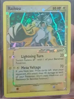 Pokemon Raikou GOLD STAR EX Unseen Forces DiY Placeholder Card #114 Holo NM+ - Image 2