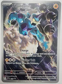 Pokemon Trading Card TCG Thundurus Full Art Holo 209 Promo Nintendo 2025 B&W ETB - Image 1
