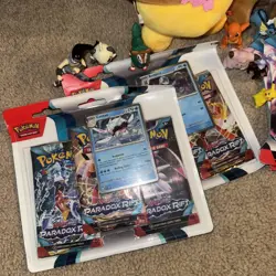New & Old Pokemon Gift Box, 4 Unopened Packs Cards, 2 Stuffed, 16 Toy Figures - Image 3