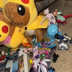 New & Old Pokemon Gift Box, 4 Unopened Packs Cards, 2 Stuffed, 16 Toy Figures - Image 5